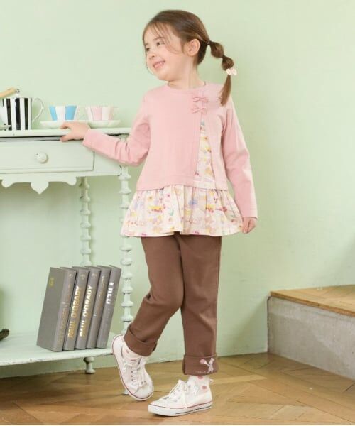 KP / ケーピー その他パンツ | KP 裾折り返しうさぎ刺しゅうパンツ(100～160) | 詳細1