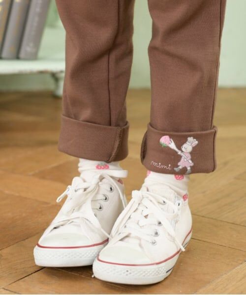 KP / ケーピー その他パンツ | KP 裾折り返しうさぎ刺しゅうパンツ(100～160) | 詳細3