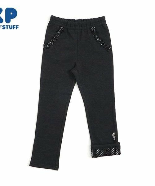 KP / ケーピー その他パンツ | KP 裾折り返しストレッチ裏毛パンツ(100～160)（黒）