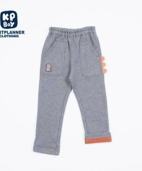 KP / ケーピー その他パンツ | KPBOY 裏毛恐竜モチーフパンツ(80～110)（チャコール）