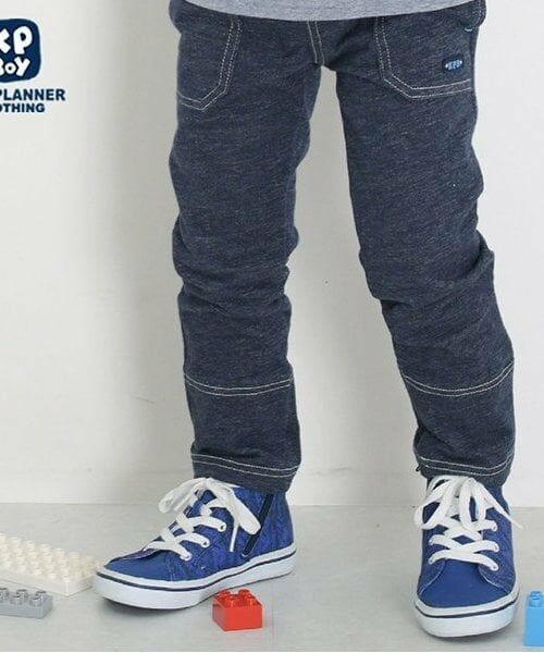 KP / ケーピー その他パンツ | KPBOY デニム風ニットツイルパンツ(90~150)(紺)