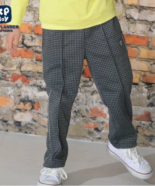 KP / ケーピー その他パンツ | KPBOY 千鳥ジャガードパンツ(120~160)(チャコール)