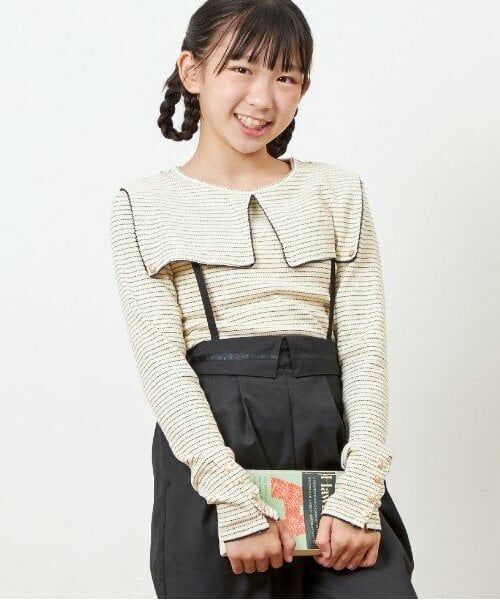 KP / ケーピー その他パンツ | troislapins サスペンダー付きワイドパンツ(140~160) | 詳細6