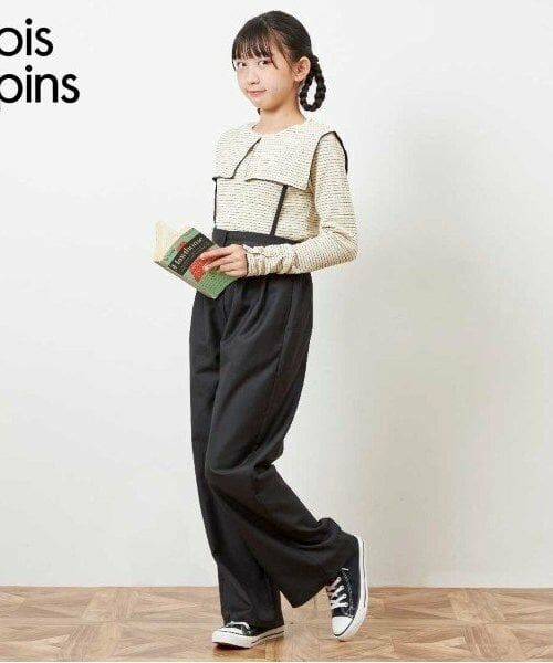 KP / ケーピー その他パンツ | troislapins サスペンダー付きワイドパンツ(140~160)(黒)