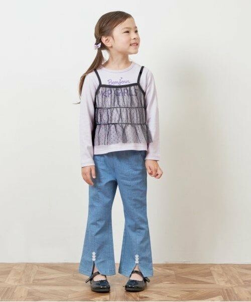 KP / ケーピー Tシャツ | KP チュールビスチェ＆ロゴTシャツセット(100～150) | 詳細14