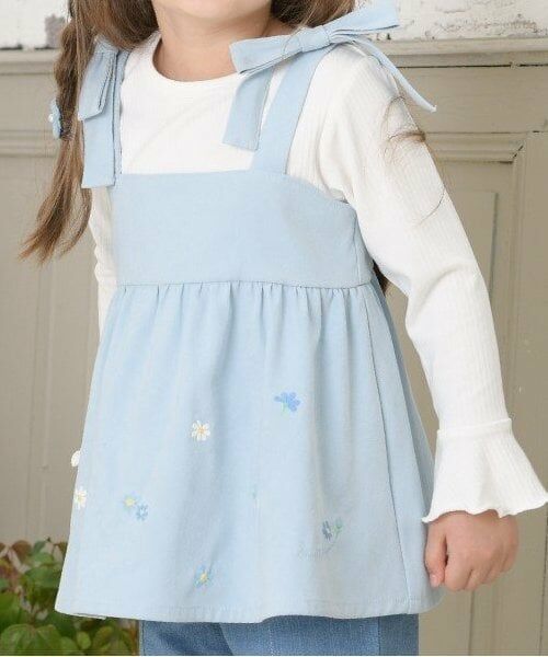 KP / ケーピー その他トップス | KP 肩リボンビスチェ&長袖Tシャツセット(110～150) | 詳細2