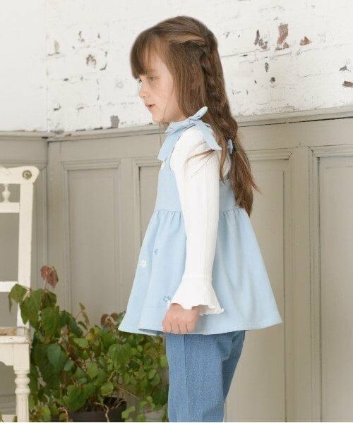 KP / ケーピー その他トップス | KP 肩リボンビスチェ&長袖Tシャツセット(110～150) | 詳細3