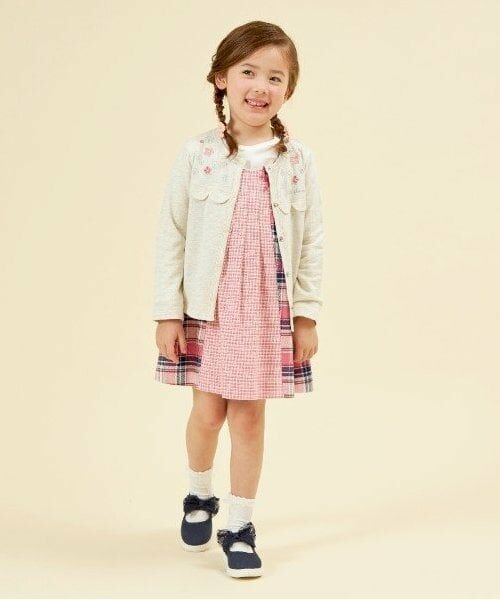 KP / ケーピー カーディガン・ボレロ | KP ミニ裏毛花刺しゅうカーディガン(100～160) | 詳細10