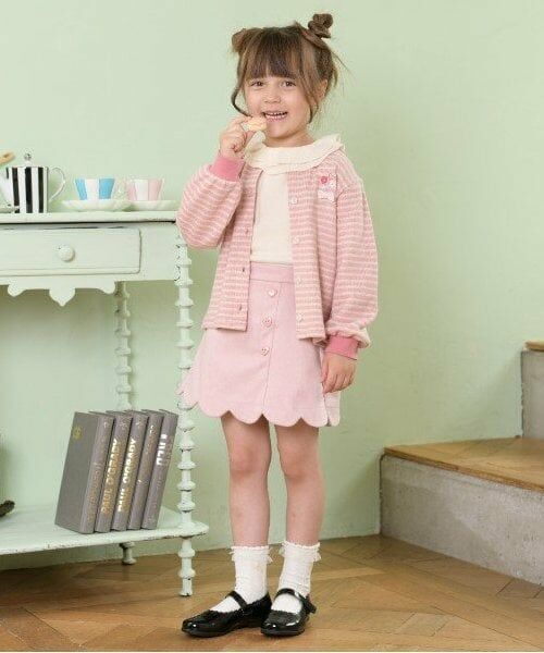 KP / ケーピー カーディガン・ボレロ | KP ラメボーダー裏毛カーディガン(90～150) | 詳細1