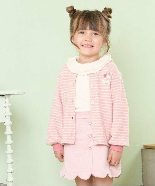 KP / ケーピー カーディガン・ボレロ | KP ラメボーダー裏毛カーディガン(90～150) | 詳細2