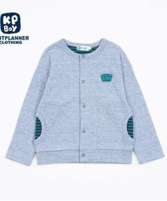 KPBOY 接結天竺裏ボーダーカーディガン(80～130)