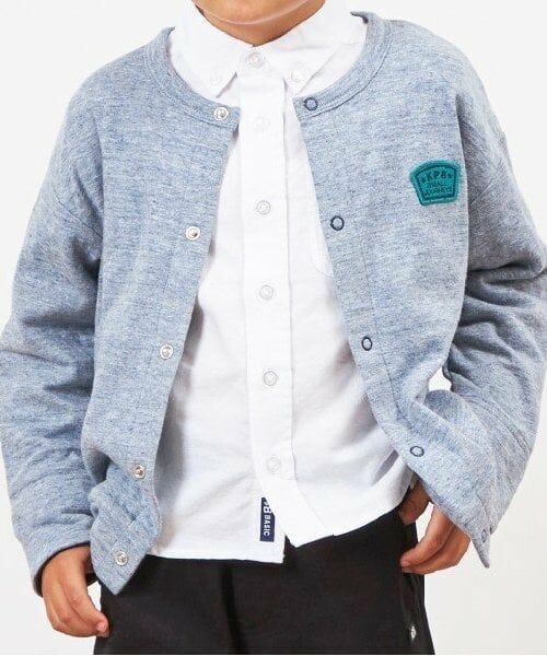 KP / ケーピー カーディガン・ボレロ | KPBOY 接結天竺裏ボーダーカーディガン(80～130) | 詳細12