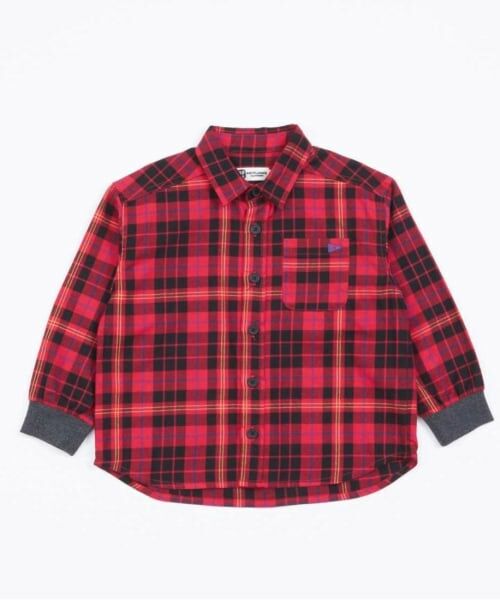 KP / ケーピー シャツ・ブラウス | KPBOY 先染めチェック長袖シャツ(90～150) | 詳細1