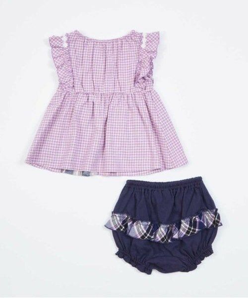 KP / ケーピー ベビー・キッズウエア | KP うさぎチェック半袖ワンピブルマセット(80～100) | 詳細1