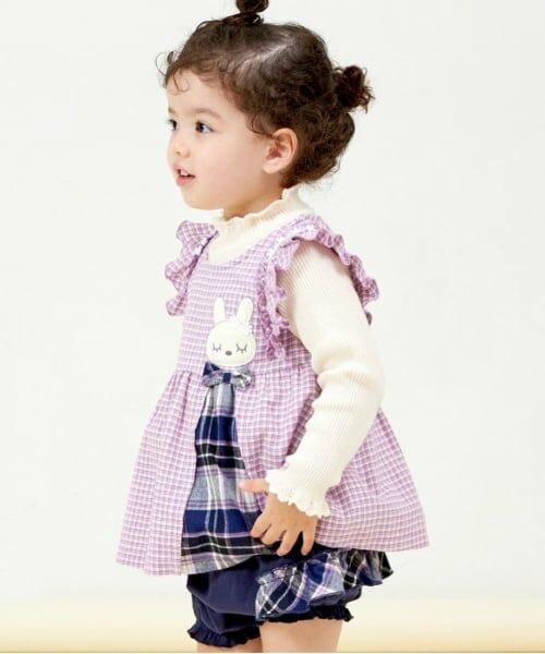 KP / ケーピー ベビー・キッズウエア | KP うさぎチェック半袖ワンピブルマセット(80～100) | 詳細10