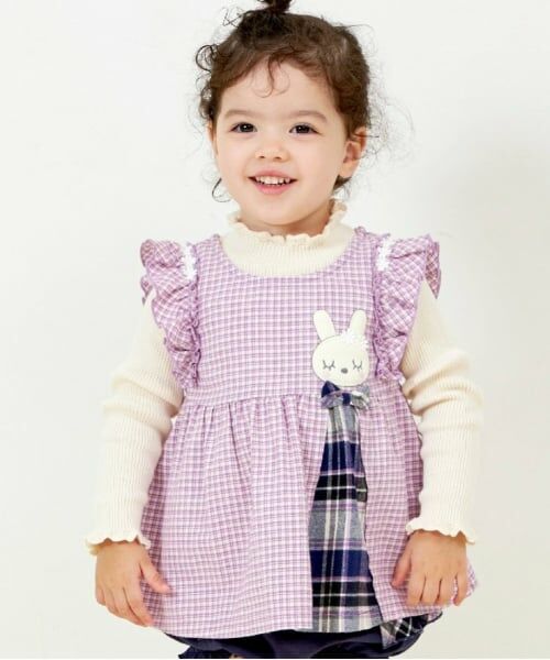 KP / ケーピー ベビー・キッズウエア | KP うさぎチェック半袖ワンピブルマセット(80～100) | 詳細9