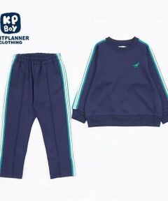 KP / ケーピー スウェット | KPBOY 恐竜刺しゅうライン入り上下セット(110～150)