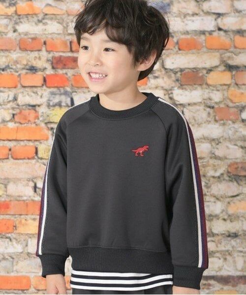 KP / ケーピー スウェット | KPBOY 恐竜刺しゅうライン入り上下セット(110～150) | 詳細1