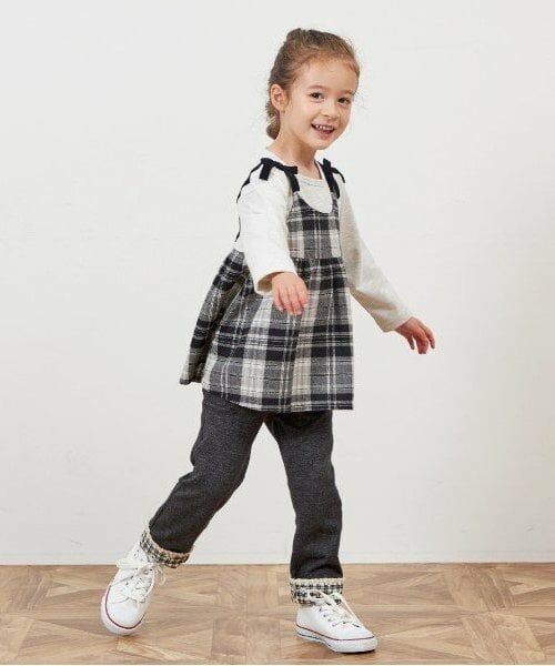 KP / ケーピー Tシャツ | KP チェック肩リボン付ドッキングチュニック(80～150) | 詳細11
