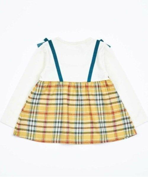 KP / ケーピー Tシャツ | KP チェック肩リボン付ドッキングチュニック(80～150) | 詳細2