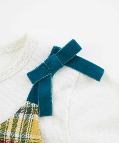 KP / ケーピー Tシャツ | KP チェック肩リボン付ドッキングチュニック(80～150) | 詳細5