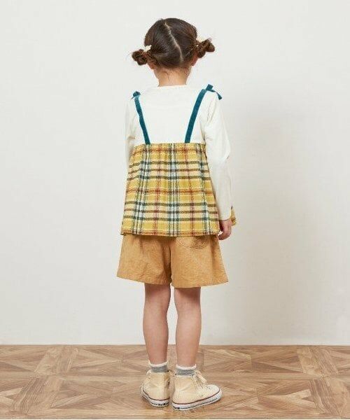KP / ケーピー Tシャツ | KP チェック肩リボン付ドッキングチュニック(80～150) | 詳細8