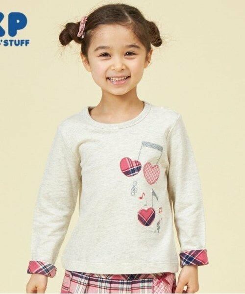 KP / ケーピー スウェット | KP 音符モチーフトレーナー(90～150)（オートミール）