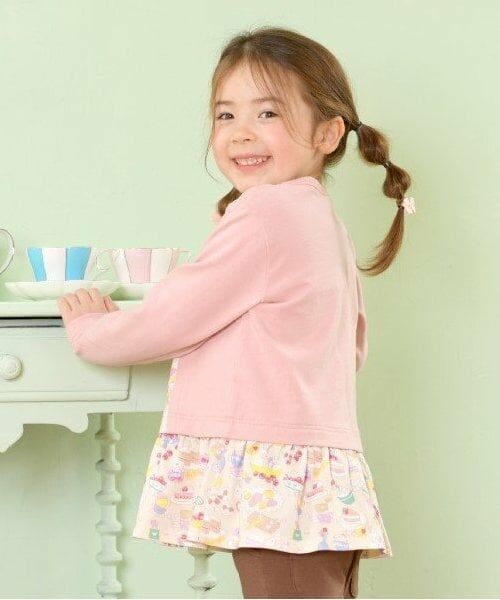 KP / ケーピー スウェット | KP うさぎスイーツ柄切り替え長袖チュニック(80～150) | 詳細2