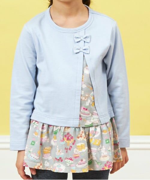KP / ケーピー スウェット | KP うさぎスイーツ柄切り替え長袖チュニック(80～150) | 詳細5
