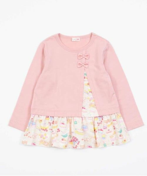 KP / ケーピー スウェット | KP うさぎスイーツ柄切り替え長袖チュニック(80～150) | 詳細8