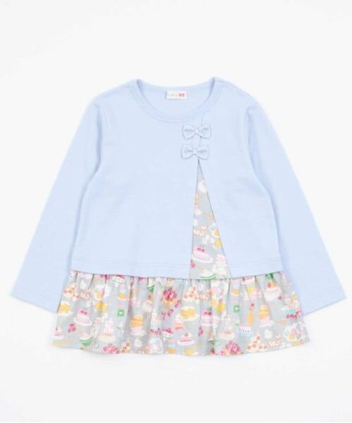 KP / ケーピー スウェット | KP うさぎスイーツ柄切り替え長袖チュニック(80～150) | 詳細9