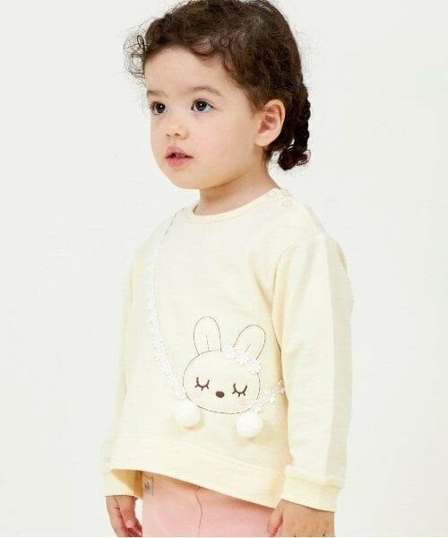 KP / ケーピー スウェット | KP うさぎポシェットモチーフトレーナー(80～120) | 詳細7