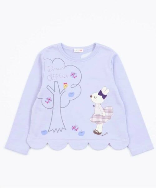 KP / ケーピー スウェット | KP うさぎりんごアップリケスカラップトレーナー(80～140) | 詳細1