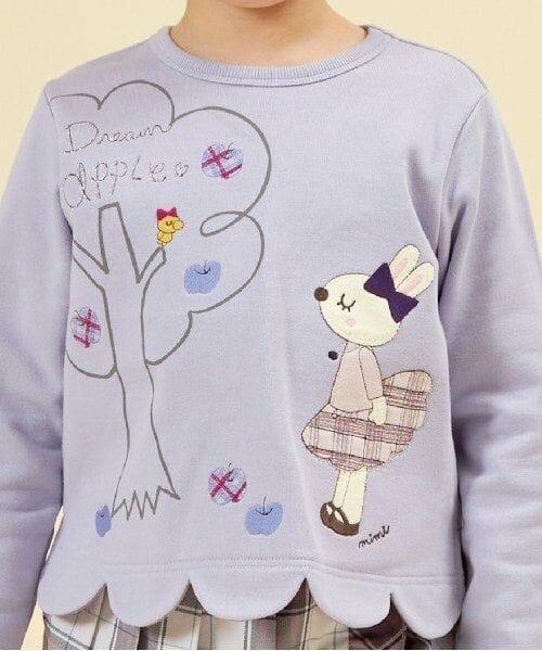 KP / ケーピー スウェット | KP うさぎりんごアップリケスカラップトレーナー(80～140) | 詳細11