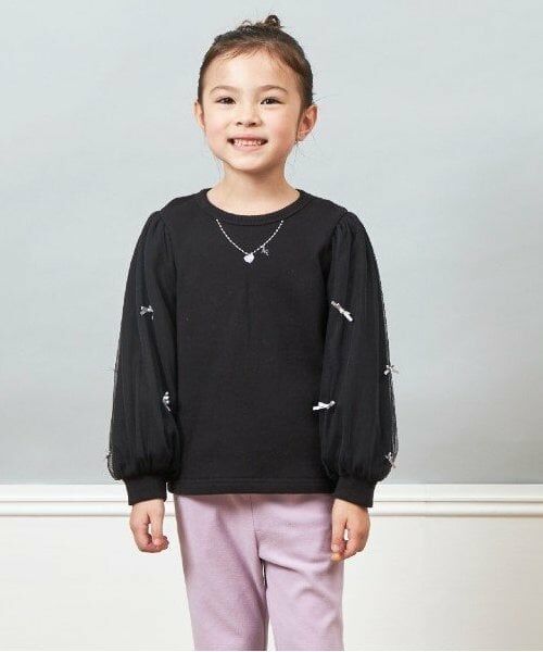 KP / ケーピー スウェット | KP リボンチュール袖トレーナー(100～150) | 詳細17