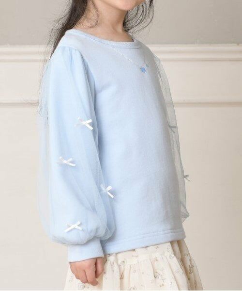 KP / ケーピー スウェット | KP リボンチュール袖トレーナー(100～150) | 詳細4