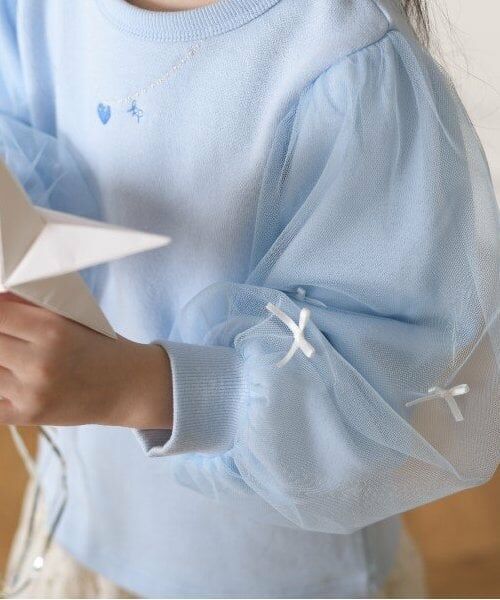 KP / ケーピー スウェット | KP リボンチュール袖トレーナー(100～150) | 詳細5