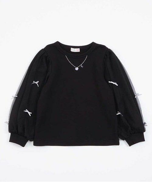 KP / ケーピー スウェット | KP リボンチュール袖トレーナー(100～150) | 詳細7