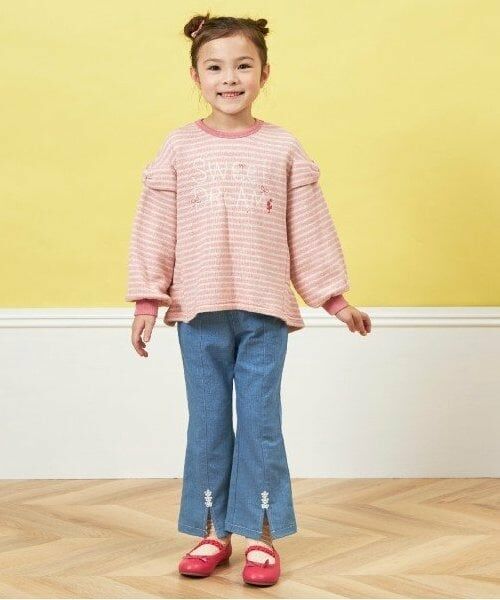 KP / ケーピー スウェット | KP 袖リボンラメボーダートレーナー(100～150) | 詳細16