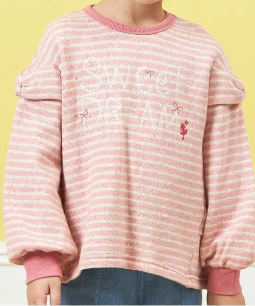 KP / ケーピー スウェット | KP 袖リボンラメボーダートレーナー(100～150) | 詳細19