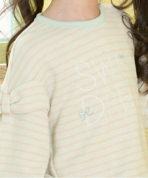 KP / ケーピー スウェット | KP 袖リボンラメボーダートレーナー(100～150) | 詳細5