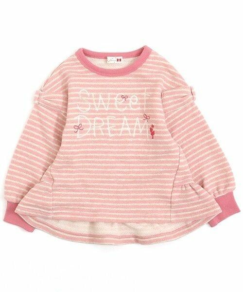 KP / ケーピー スウェット | KP 袖リボンラメボーダートレーナー(100～150) | 詳細6