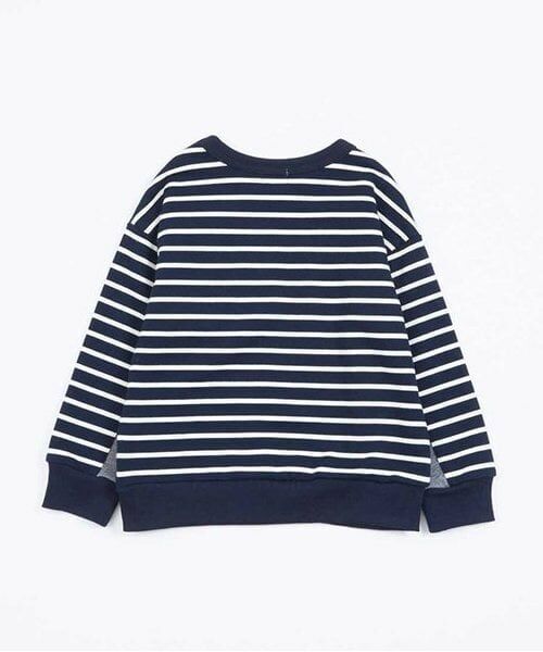 KP / ケーピー スウェット | KPBOY ミニ裏毛ポケット付きボーダートレーナー(90～160) | 詳細1