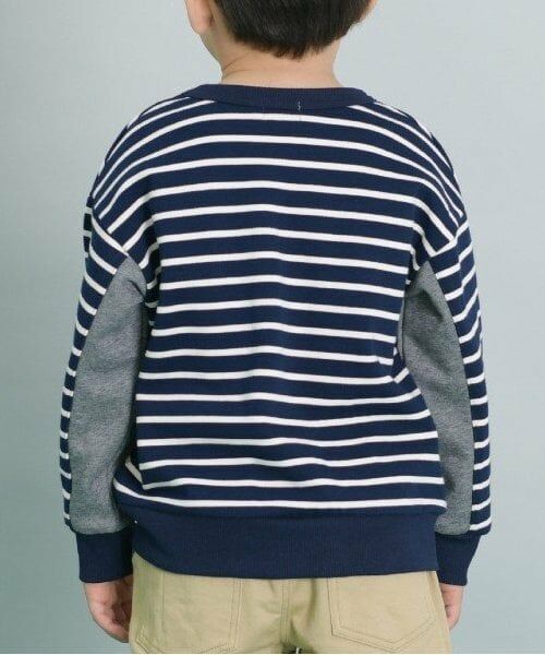 KP / ケーピー スウェット | KPBOY ミニ裏毛ポケット付きボーダートレーナー(90～160) | 詳細12