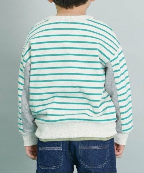 KP / ケーピー スウェット | KPBOY ミニ裏毛ポケット付きボーダートレーナー(90～160) | 詳細13