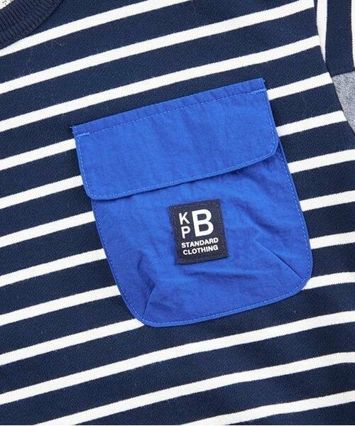 KP / ケーピー スウェット | KPBOY ミニ裏毛ポケット付きボーダートレーナー(90～160) | 詳細3