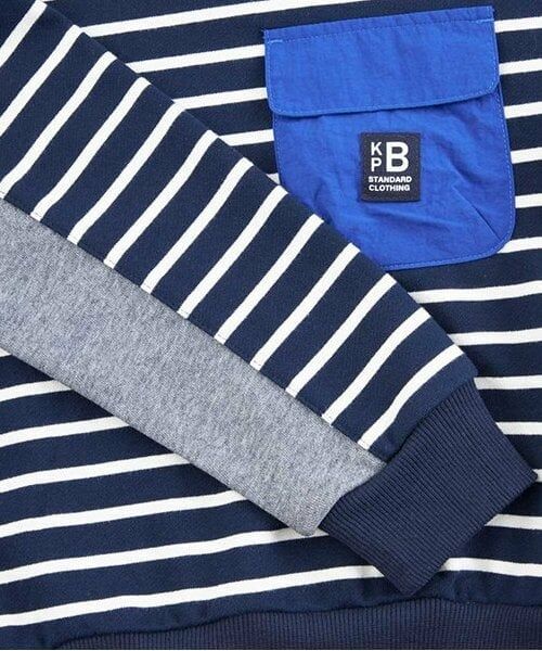 KP / ケーピー スウェット | KPBOY ミニ裏毛ポケット付きボーダートレーナー(90～160) | 詳細4
