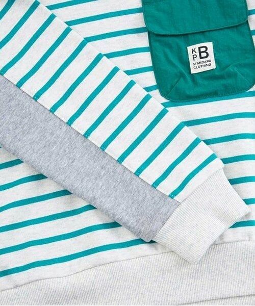 KP / ケーピー スウェット | KPBOY ミニ裏毛ポケット付きボーダートレーナー(90～160) | 詳細7