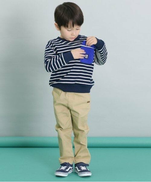 KP / ケーピー スウェット | KPBOY ミニ裏毛ポケット付きボーダートレーナー(90～160) | 詳細9