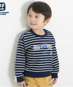 KP / ケーピー スウェット | KPBOY ミニ裏毛電車モチーフのボーダートレーナー(80～110)
